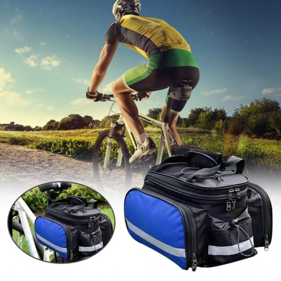 Bicycle Bike Rear Seat Bag Waterproof Bike Pannier Rack Pack Shoulder Cycling Carrier Bicycle Bike Rear Seat Bag Waterproof Bike Pannier Rack Pack Shoulder Cycling Carrier