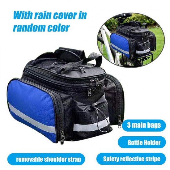 Bicycle Bike Rear Seat Bag Waterproof Bike Pannier Rack Pack Shoulder Cycling Carrier Bicycle Bike Rear Seat Bag Waterproof Bike Pannier Rack Pack Shoulder Cycling Carrier