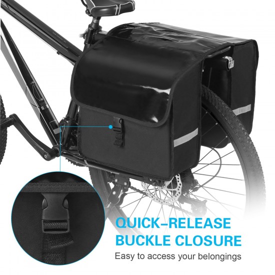 28L Water Resistant Bicycle Rear Seat Carrier Bag Rack Trunk Bags Bike Commuter Bag Pannier 28L Water Resistant Bicycle Rear Seat Carrier Bag Rack Trunk Bags Bike Commuter Bag Pannier