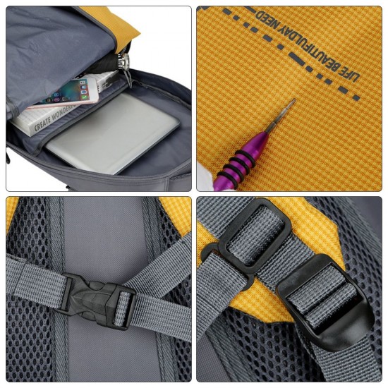 45L Large Capacity Waterproof Mountaineering Backpack Outdoor Breathable Shoulder Bag for Men and Women 45L Large Capacity Waterproof Mountaineering Backpack Outdoor Breathable Shoulder Bag for Men and Women
