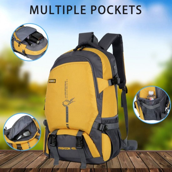 45L Large Capacity Waterproof Mountaineering Backpack Outdoor Breathable Shoulder Bag for Men and Women 45L Large Capacity Waterproof Mountaineering Backpack Outdoor Breathable Shoulder Bag for Men and Women
