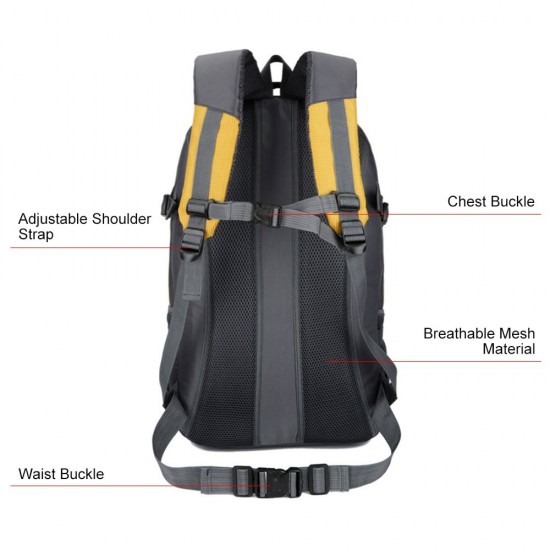45L Large Capacity Waterproof Mountaineering Backpack Outdoor Breathable Shoulder Bag for Men and Women 45L Large Capacity Waterproof Mountaineering Backpack Outdoor Breathable Shoulder Bag for Men and Women
