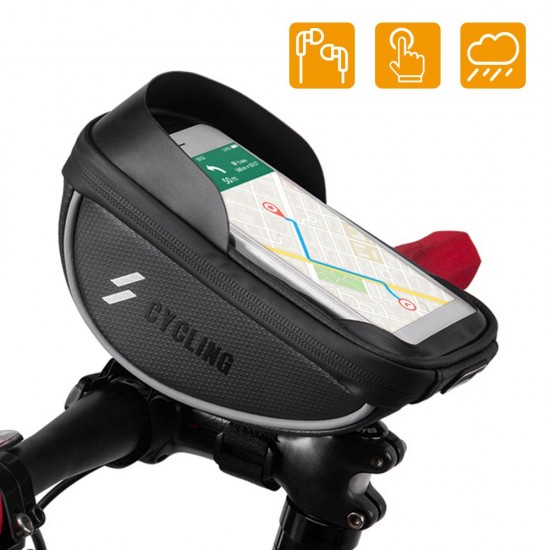 Bicycle Handlebar Phone Mount Bag Waterproof Cycling Front Frame Top Tube Bag Pannier with Touchscreen Phone Holder Case Bike Tool Storage Bag Pack Bicycle Handlebar Phone Mount Bag Waterproof Cycling Front Frame Top Tube Bag Pannier with Touchscreen Phone Holder Case Bike Tool Storage Bag Pack