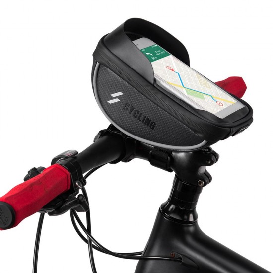 Bicycle Handlebar Phone Mount Bag Waterproof Cycling Front Frame Top Tube Bag Pannier with Touchscreen Phone Holder Case Bike Tool Storage Bag Pack Bicycle Handlebar Phone Mount Bag Waterproof Cycling Front Frame Top Tube Bag Pannier with Touchscreen Phone Holder Case Bike Tool Storage Bag Pack