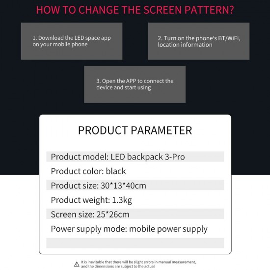 Shoulder Backpack LED Full-Color Screen Travel Laptop Backpack Waterproof Shoulder Bag for Daypack Outdoor Shoulder Backpack LED Full-Color Screen Travel Laptop Backpack Waterproof Shoulder Bag for Daypack Outdoor