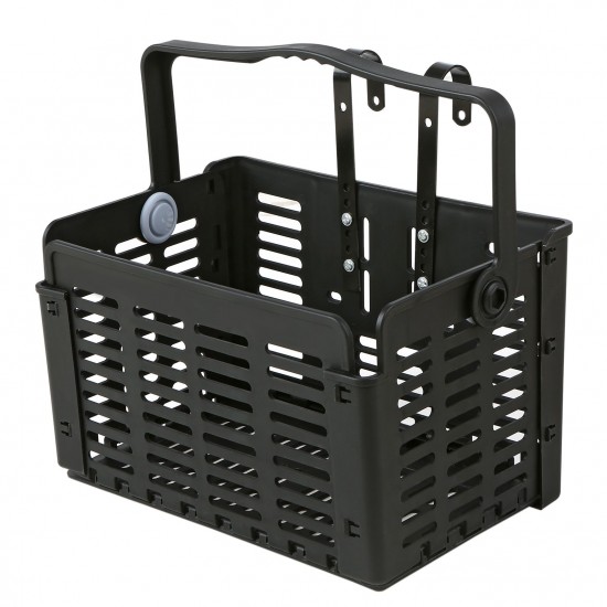 Folding Bike Basket Detachable Plastic Bike Handlebar Front Basket Bicycle Rear Rack Hanging Basket Cycling Cargo Carrier Folding Bike Basket Detachable Plastic Bike Handlebar Front Basket Bicycle Rear Rack Hanging Basket Cycling Cargo Carrier