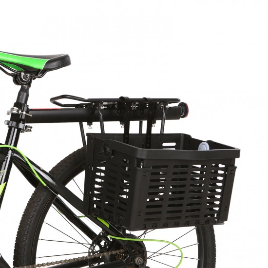 Folding Bike Basket Detachable Plastic Bike Handlebar Front Basket Bicycle Rear Rack Hanging Basket Cycling Cargo Carrier Folding Bike Basket Detachable Plastic Bike Handlebar Front Basket Bicycle Rear Rack Hanging Basket Cycling Cargo Carrier