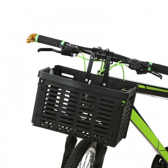 Folding Bike Basket Detachable Plastic Bike Handlebar Front Basket Bicycle Rear Rack Hanging Basket Cycling Cargo Carrier Folding Bike Basket Detachable Plastic Bike Handlebar Front Basket Bicycle Rear Rack Hanging Basket Cycling Cargo Carrier
