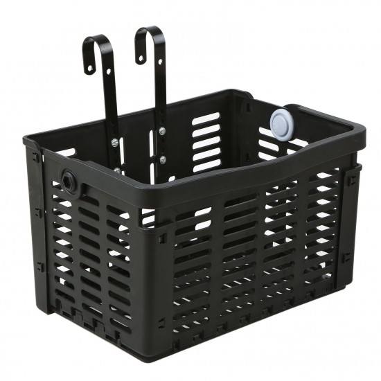 Folding Bike Basket Detachable Plastic Bike Handlebar Front Basket Bicycle Rear Rack Hanging Basket Cycling Cargo Carrier Folding Bike Basket Detachable Plastic Bike Handlebar Front Basket Bicycle Rear Rack Hanging Basket Cycling Cargo Carrier