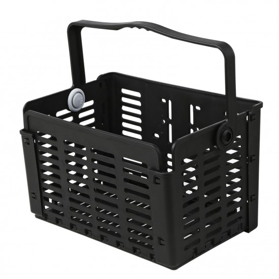 Folding Bike Basket Detachable Plastic Bike Handlebar Front Basket Bicycle Rear Rack Hanging Basket Cycling Cargo Carrier Folding Bike Basket Detachable Plastic Bike Handlebar Front Basket Bicycle Rear Rack Hanging Basket Cycling Cargo Carrier
