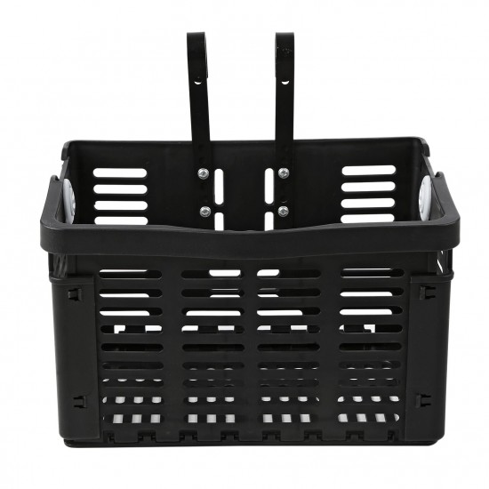 Folding Bike Basket Detachable Plastic Bike Handlebar Front Basket Bicycle Rear Rack Hanging Basket Cycling Cargo Carrier Folding Bike Basket Detachable Plastic Bike Handlebar Front Basket Bicycle Rear Rack Hanging Basket Cycling Cargo Carrier