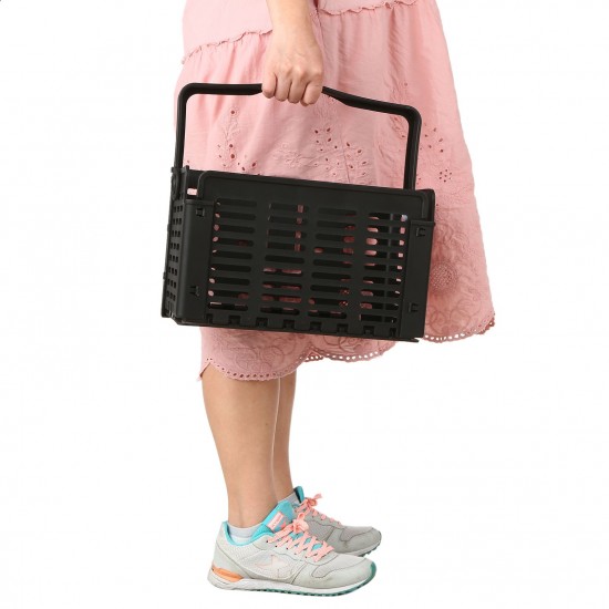 Folding Bike Basket Detachable Plastic Bike Handlebar Front Basket Bicycle Rear Rack Hanging Basket Cycling Cargo Carrier Folding Bike Basket Detachable Plastic Bike Handlebar Front Basket Bicycle Rear Rack Hanging Basket Cycling Cargo Carrier