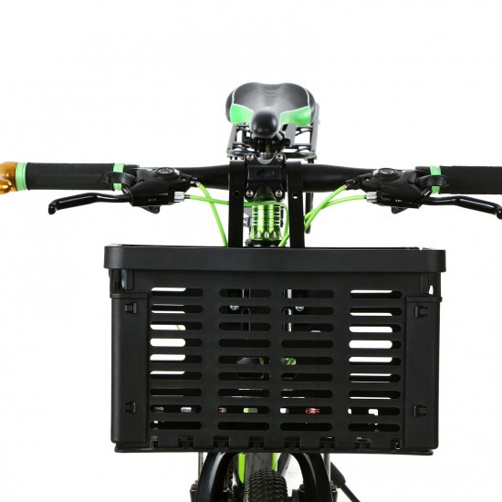 Folding Bike Basket Detachable Plastic Bike Handlebar Front Basket Bicycle Rear Rack Hanging Basket Cycling Cargo Carrier Folding Bike Basket Detachable Plastic Bike Handlebar Front Basket Bicycle Rear Rack Hanging Basket Cycling Cargo Carrier