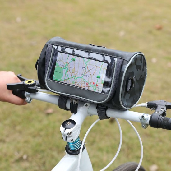 Waterproof Bike Handlebar Bag Bicycle Front Bag Camouflage Touchscreen Phone Holder Bag Pack Shoulder Bag MTB Cycling Storage Bag Pannier Waterproof Bike Handlebar Bag Bicycle Front Bag Camouflage Touchscreen Phone Holder Bag Pack Shoulder Bag MTB Cycling Storage Bag Pannier