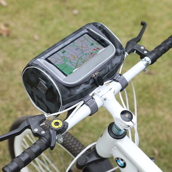 Waterproof Bike Handlebar Bag Bicycle Front Bag Camouflage Touchscreen Phone Holder Bag Pack Shoulder Bag MTB Cycling Storage Bag Pannier Waterproof Bike Handlebar Bag Bicycle Front Bag Camouflage Touchscreen Phone Holder Bag Pack Shoulder Bag MTB Cycling Storage Bag Pannier