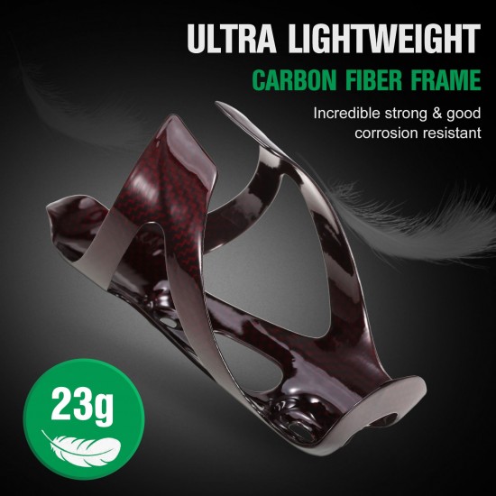 Bike Water Bottle Holder Carbon Fiber Drinking Kettle Cage Lightweight Bicycle Water Bottle Mount Gloss or Matte Bottle Brackets for Road and Mountain Bikes Bike Water Bottle Holder Carbon Fiber Drinking Kettle Cage Lightweight Bicycle Water Bottle Mount Gloss or Matte Bottle Brackets for Road and Mountain Bikes