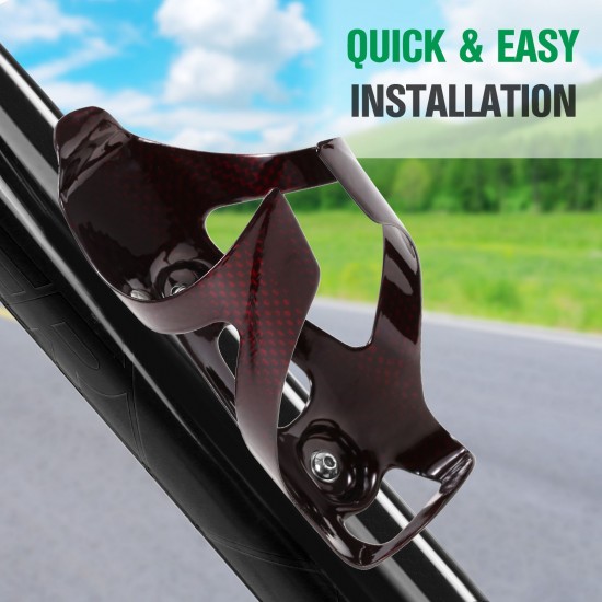 Bike Water Bottle Holder Carbon Fiber Drinking Kettle Cage Lightweight Bicycle Water Bottle Mount Gloss or Matte Bottle Brackets for Road and Mountain Bikes Bike Water Bottle Holder Carbon Fiber Drinking Kettle Cage Lightweight Bicycle Water Bottle Mount Gloss or Matte Bottle Brackets for Road and Mountain Bikes