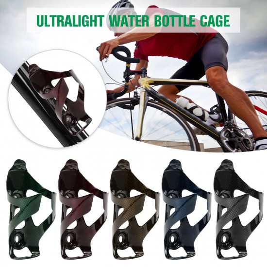 Bike Water Bottle Holder Carbon Fiber Drinking Kettle Cage Lightweight Bicycle Water Bottle Mount Gloss or Matte Bottle Brackets for Road and Mountain Bikes Bike Water Bottle Holder Carbon Fiber Drinking Kettle Cage Lightweight Bicycle Water Bottle Mount Gloss or Matte Bottle Brackets for Road and Mountain Bikes