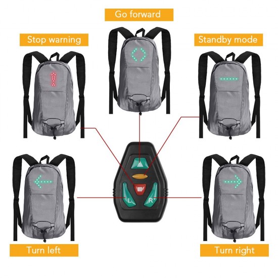 LED Turn Signal Bike Pack 15L LED Backpack with Direction Indicator USB Rechargeable Safety Light Bag Waterproof Bicycle Backpack Wireless Remote Control Bicycle Bag Sports Vest Ultralight Riding Bag LED Turn Signal Bike Pack 15L LED Backpack with Direction Indicator USB Rechargeable Safety Light Bag Waterproof Bicycle Backpack Wireless Remote Control Bicycle Bag Sports Vest Ultralight Riding Bag