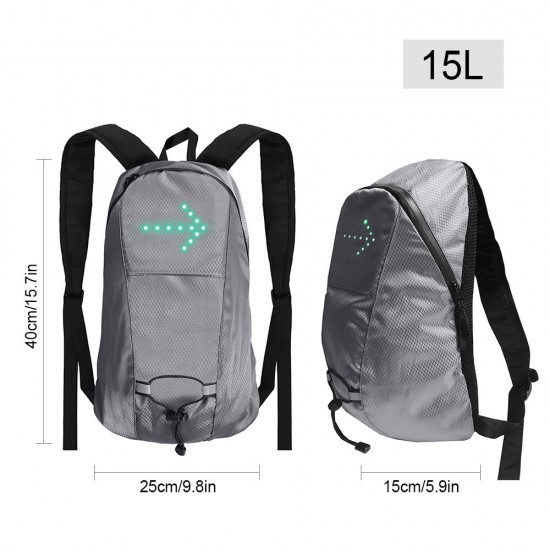 LED Turn Signal Bike Pack 15L LED Backpack with Direction Indicator USB Rechargeable Safety Light Bag Waterproof Bicycle Backpack Wireless Remote Control Bicycle Bag Sports Vest Ultralight Riding Bag LED Turn Signal Bike Pack 15L LED Backpack with Direction Indicator USB Rechargeable Safety Light Bag Waterproof Bicycle Backpack Wireless Remote Control Bicycle Bag Sports Vest Ultralight Riding Bag