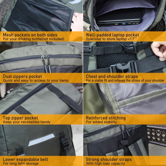80L Mountaineering Backpack Waterproof Outdoor Running Bag Bicycle Bag Large Capacity Riding Bag Breathable Jogging Travel Daypack Bag for Riding Running Hiking Camping 80L Mountaineering Backpack Waterproof Outdoor Running Bag Bicycle Bag Large Capacity Riding Bag Breathable Jogging Travel Daypack Bag for Riding Running Hiking Camping