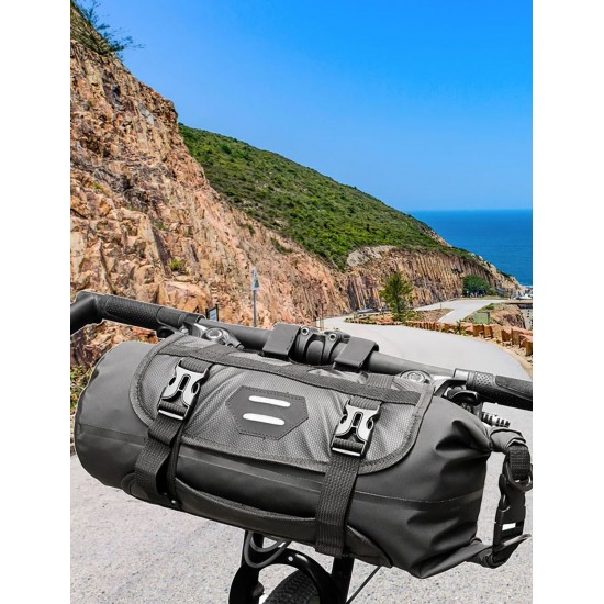 Bike Handlebar Bag Waterproof Adjustable Capacity Bicycle Front Tube Bag with Detachable Cycling Dry Pack (3-7L) Bike Handlebar Bag Waterproof Adjustable Capacity Bicycle Front Tube Bag with Detachable Cycling Dry Pack (3-7L)