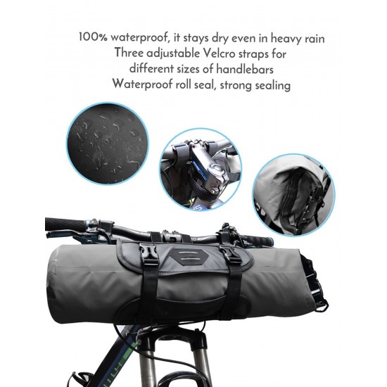 Bike Handlebar Bag Waterproof Adjustable Capacity Bicycle Front Tube Bag with Detachable Cycling Dry Pack (3-7L) Bike Handlebar Bag Waterproof Adjustable Capacity Bicycle Front Tube Bag with Detachable Cycling Dry Pack (3-7L)
