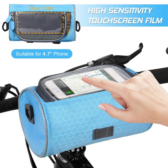 Waterproof Bike Handlebar Bag Bicycle Front Bag Touchscreen Phone Holder Bag Pack Shoulder Bag MTB Cycling Storage Bag Pannier Waterproof Bike Handlebar Bag Bicycle Front Bag Touchscreen Phone Holder Bag Pack Shoulder Bag MTB Cycling Storage Bag Pannier