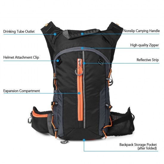 Foldable Cycling Backpack Lightweight Outdoor Sports Bike Riding Hydration Pack Backpack with 2L Water Bladder Foldable Cycling Backpack Lightweight Outdoor Sports Bike Riding Hydration Pack Backpack with 2L Water Bladder