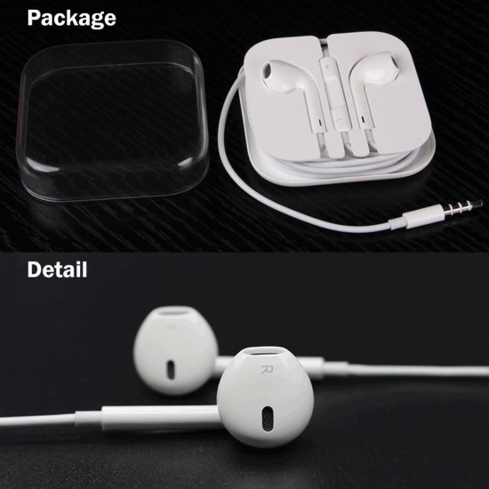 3.5mm Earphones Plug In-ear Stereo Earpiece with Mic Hands-free for Apple iPhone iPad Macbook 3.5mm Earphones Plug In-ear Stereo Earpiece with Mic Hands-free for Apple iPhone iPad Macbook