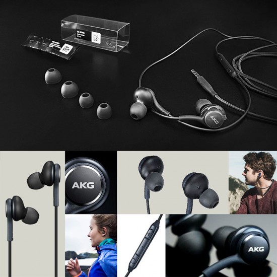 AKG Wired Earphones with Microphone Stereo Headphones with 3.5mm Plug In-Ear Headset with Deep Bass and Crystal Clear Sound Compatible with SAMSUNG S10 and Android Devices AKG Wired Earphones with Microphone Stereo Headphones with 3.5mm Plug In-Ear Headset with Deep Bass and Crystal Clear Sound Compatible with SAMSUNG S10 and Android Devices