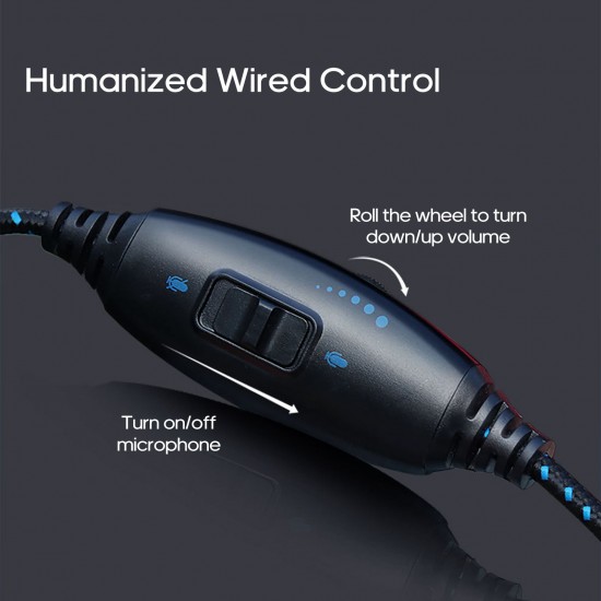 USB Wired Gaming Headset Stereo Surround Sound Headphone with Noise Cancelling Mic 50mm Drivers 3.5mm Volume Control for PC Laptop USB Wired Gaming Headset Stereo Surround Sound Headphone with Noise Cancelling Mic 50mm Drivers 3.5mm Volume Control for PC Laptop