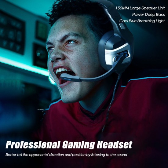 USB Wired Gaming Headset Stereo Surround Sound Headphone with Noise Cancelling Mic 50mm Drivers 3.5mm Volume Control for PC Laptop USB Wired Gaming Headset Stereo Surround Sound Headphone with Noise Cancelling Mic 50mm Drivers 3.5mm Volume Control for PC Laptop