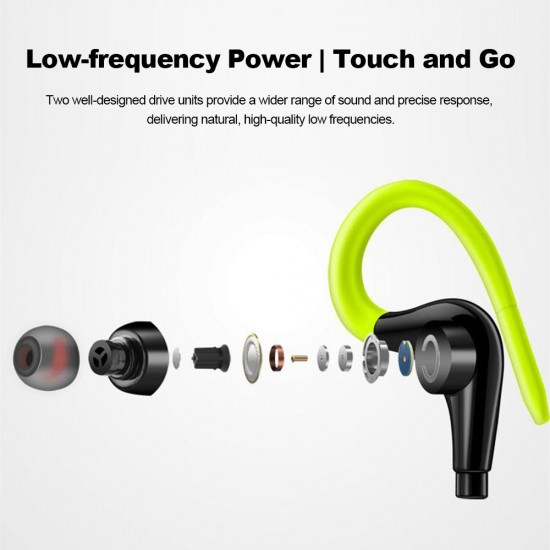 S760 Wired In-ear Waterproof Earphones Ear Hook Earbuds Stereo Super Bass Headphones Sport Headset with Mic Black S760 Wired In-ear Waterproof Earphones Ear Hook Earbuds Stereo Super Bass Headphones Sport Headset with Mic Black