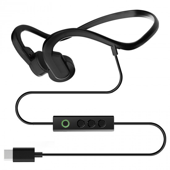 Bone Conduction Headphones Outdoor Sports Headset Waterproof Type-C Wired Earphone Open-Ear for Driving Cycling Running Gym for Smart Phones Tablet PC Notebook Bone Conduction Headphones Outdoor Sports Headset Waterproof Type-C Wired Earphone Open-Ear for Driving Cycling Running Gym for Smart Phones Tablet PC Notebook