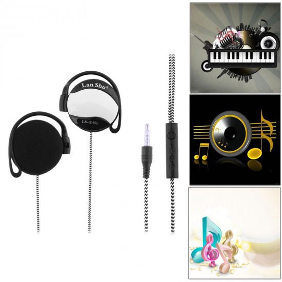 LS-Q140P Sport Headphone 3.5mm Ear-Hook Headset Line Control Earphone Earpiece with Mic for Phone LS-Q140P Sport Headphone 3.5mm Ear-Hook Headset Line Control Earphone Earpiece with Mic for Phone