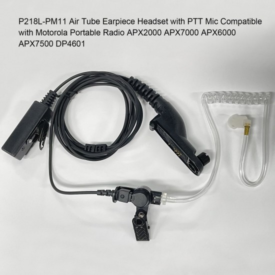 PTT Air Tube Earpiece Headset with PTT Mic Compatible with Motorola Portable Radio APX2000 APX7000 APX6000 APX7500 DP4601 Walkie Talkie XiR P8668 PTT Air Tube Earpiece Headset with PTT Mic Compatible with Motorola Portable Radio APX2000 APX7000 APX6000 APX7500 DP4601 Walkie Talkie XiR P8668