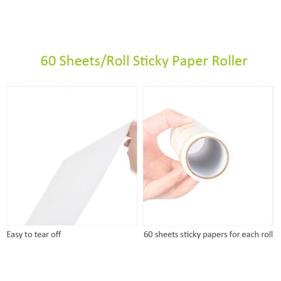 Sticky Roller Refill Lint Roller Sticky Papers 60 Sheets/Roll Sticky Roller Refill Lint Roller Sticky Papers 60 Sheets/Roll