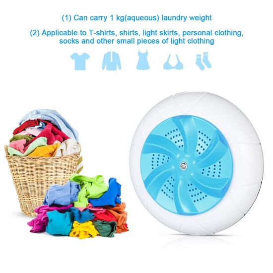 Portable Turbine Washing Machine 1 kg Laundry Quantity Mini Rotating Washer with USB Cable for Travel Home Business Trip Portable Turbine Washing Machine 1 kg Laundry Quantity Mini Rotating Washer with USB Cable for Travel Home Business Trip