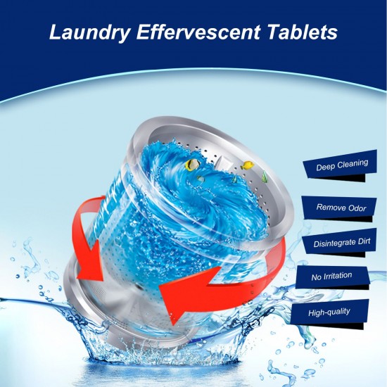 12PCS Laundry Effervescent Tablets Washing Machine Effervescent Tablets Cleaner Laundry Deep Cleaning Remove Odor Decontamination Tablets 12PCS Laundry Effervescent Tablets Washing Machine Effervescent Tablets Cleaner Laundry Deep Cleaning Remove Odor Decontamination Tablets