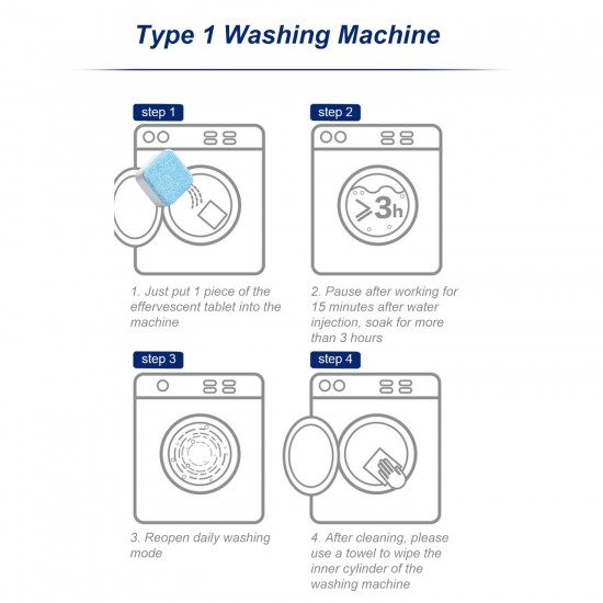 12PCS Laundry Effervescent Tablets Washing Machine Effervescent Tablets Cleaner Laundry Deep Cleaning Remove Odor Decontamination Tablets 12PCS Laundry Effervescent Tablets Washing Machine Effervescent Tablets Cleaner Laundry Deep Cleaning Remove Odor Decontamination Tablets