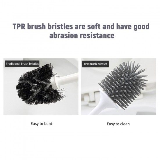 Wall Mounted Toilet Brush and Holder Set Toilet Bowl Brush Bathroom Hollow Suspension Drainage Holder Toilet Soft Cleaning Brush Kit with Caddy Wall Mounted Toilet Brush and Holder Set Toilet Bowl Brush Bathroom Hollow Suspension Drainage Holder Toilet Soft Cleaning Brush Kit with Caddy