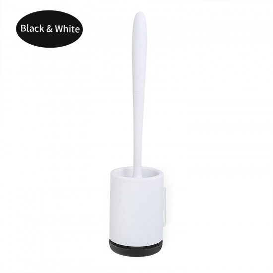 Wall Mounted Toilet Brush and Holder Set Toilet Bowl Brush Bathroom Hollow Suspension Drainage Holder Toilet Soft Cleaning Brush Kit with Caddy Wall Mounted Toilet Brush and Holder Set Toilet Bowl Brush Bathroom Hollow Suspension Drainage Holder Toilet Soft Cleaning Brush Kit with Caddy