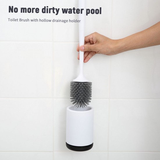 Wall Mounted Toilet Brush and Holder Set Toilet Bowl Brush Bathroom Hollow Suspension Drainage Holder Toilet Soft Cleaning Brush Kit with Caddy Wall Mounted Toilet Brush and Holder Set Toilet Bowl Brush Bathroom Hollow Suspension Drainage Holder Toilet Soft Cleaning Brush Kit with Caddy