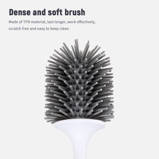 Wall Mounted Toilet Brush and Holder Set Toilet Bowl Brush Bathroom Hollow Suspension Drainage Holder Toilet Soft Cleaning Brush Kit with Caddy Wall Mounted Toilet Brush and Holder Set Toilet Bowl Brush Bathroom Hollow Suspension Drainage Holder Toilet Soft Cleaning Brush Kit with Caddy