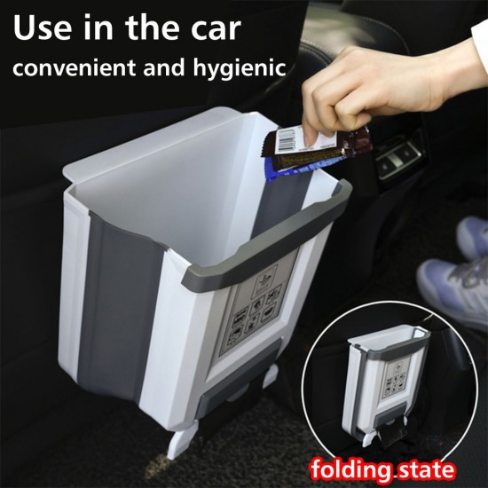 Hanging Kitchen Trash Can Collapsible Mini Hanging Garbage Can for Cabinet Foldable Waste Bin for Car Bedroom Bathroom Hanging Kitchen Trash Can Collapsible Mini Hanging Garbage Can for Cabinet Foldable Waste Bin for Car Bedroom Bathroom
