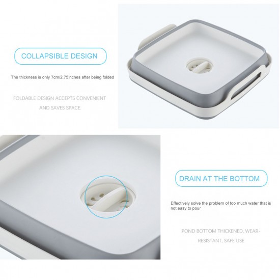 Collapsible Sink with Drainer Plug Handle Collapsible Washing Up Bowl Folding Water Container Portable Water Storage Basin for Washing Dishes Camping Hiking Home Kitchen Collapsible Sink with Drainer Plug Handle Collapsible Washing Up Bowl Folding Water Container Portable Water Storage Basin for Washing Dishes Camping Hiking Home Kitchen