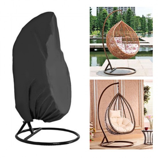 Patio Hanging Chair Cover Outdoor Egg Chair Cover Durable Waterproof Swing Chair Dust Cover Black, S Size 115 * 190cm Patio Hanging Chair Cover Outdoor Egg Chair Cover Durable Waterproof Swing Chair Dust Cover Black, S Size 115 * 190cm