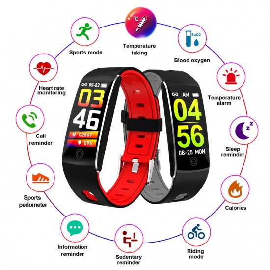 Smart Watch, Fitness Tracker, Smart Sports Bracelet, Body Temperature / PR Pulse Rate / SpO2 Blood Oxygen Sensor Saturation / Blood Pressure Monitoring, Step Calorie Counter Sleep Monitoring, IP67 Waterproof Smart Bracelet Smart Watch, Fitness Tracker, Smart Sports Bracelet, Body Temperature / PR Pulse Rate / SpO2 Blood Oxygen Sensor Saturation / Blood Pressure Monitoring, Step Calorie Counter Sleep Monitoring, IP67 Waterproof Smart Bracelet