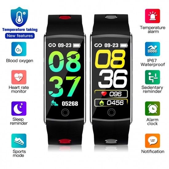 Smart Watch, Fitness Tracker, Smart Sports Bracelet, Body Temperature / PR Pulse Rate / SpO2 Blood Oxygen Sensor Saturation / Blood Pressure Monitoring, Step Calorie Counter Sleep Monitoring, IP67 Waterproof Smart Bracelet Smart Watch, Fitness Tracker, Smart Sports Bracelet, Body Temperature / PR Pulse Rate / SpO2 Blood Oxygen Sensor Saturation / Blood Pressure Monitoring, Step Calorie Counter Sleep Monitoring, IP67 Waterproof Smart Bracelet